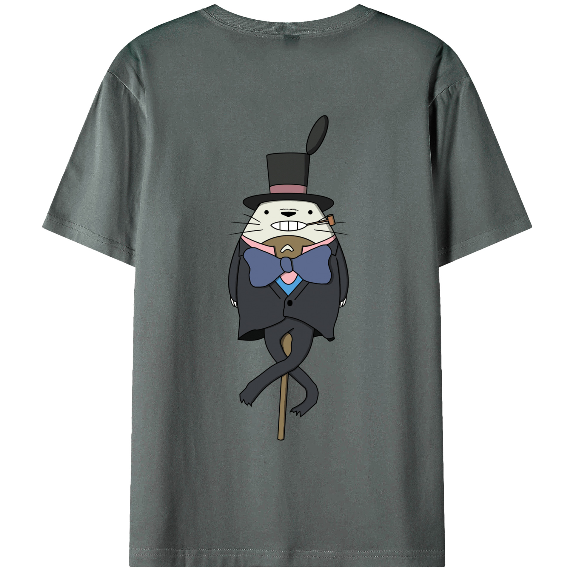 （画像用） となりのトトロ 草壁メイ 草壁サツキ My Neighbor Totoro Satsuki Kusakabe Mei Kusakabe 綿100％ メンズ半袖Tシャツ（バックプリント） 通気性